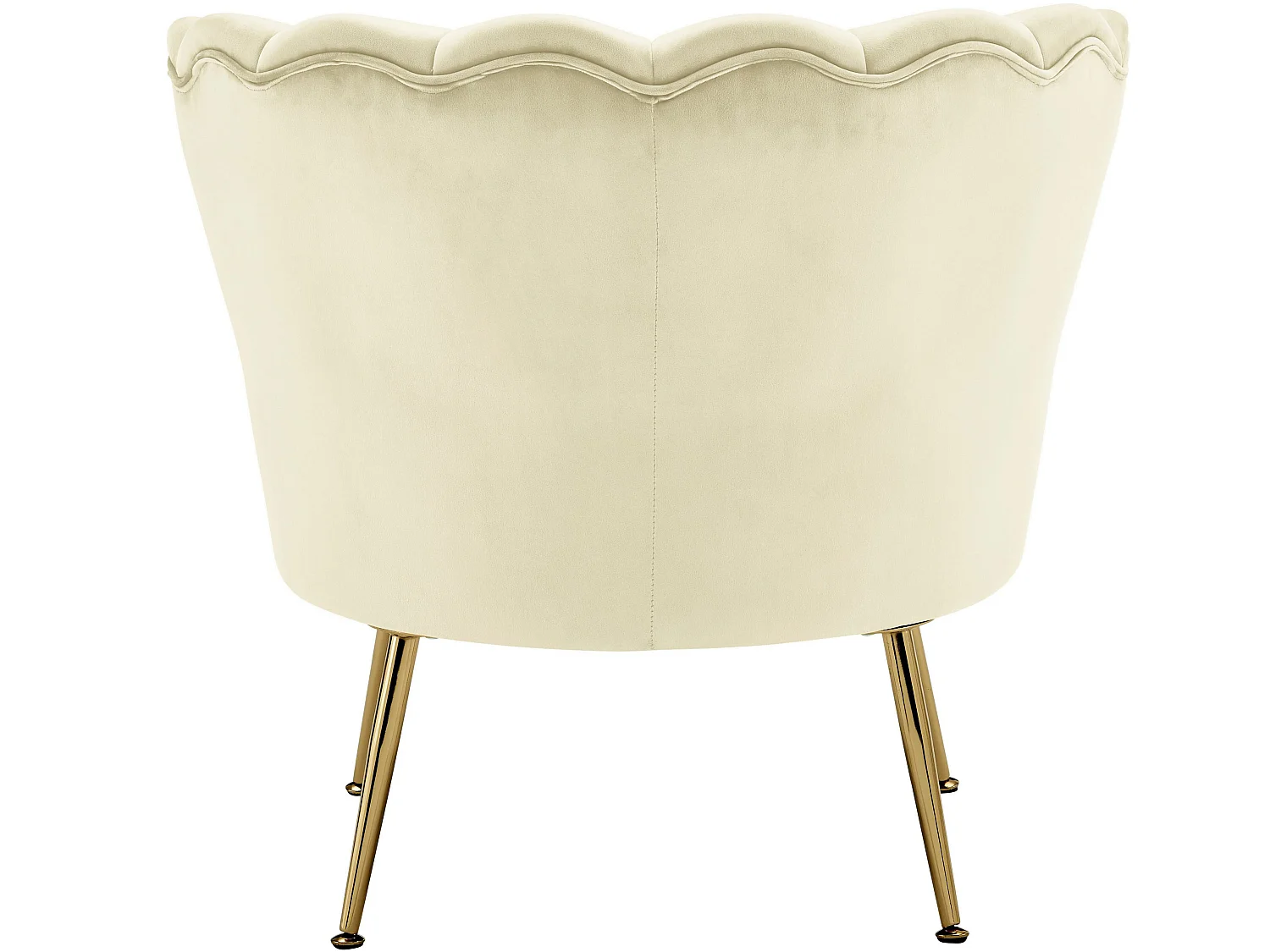 Kelsey | Chaise d'appoint rembourrée en velours blanc crème