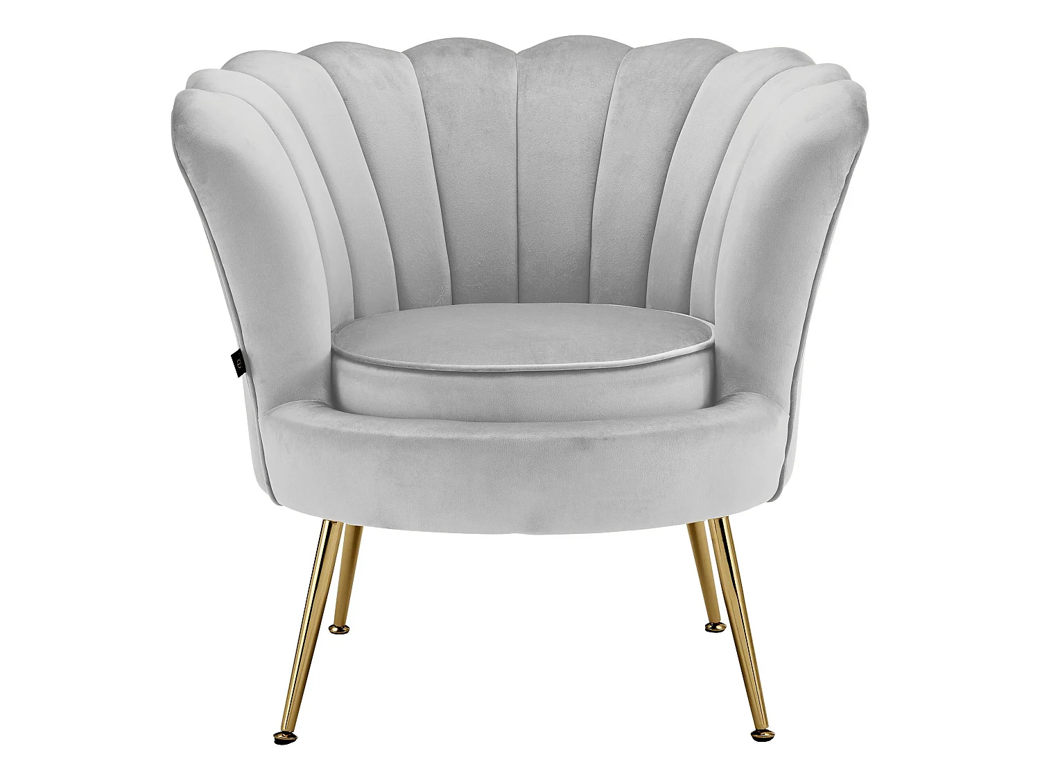 Kelsey | Chaise d'appoint rembourrée en velours gris
