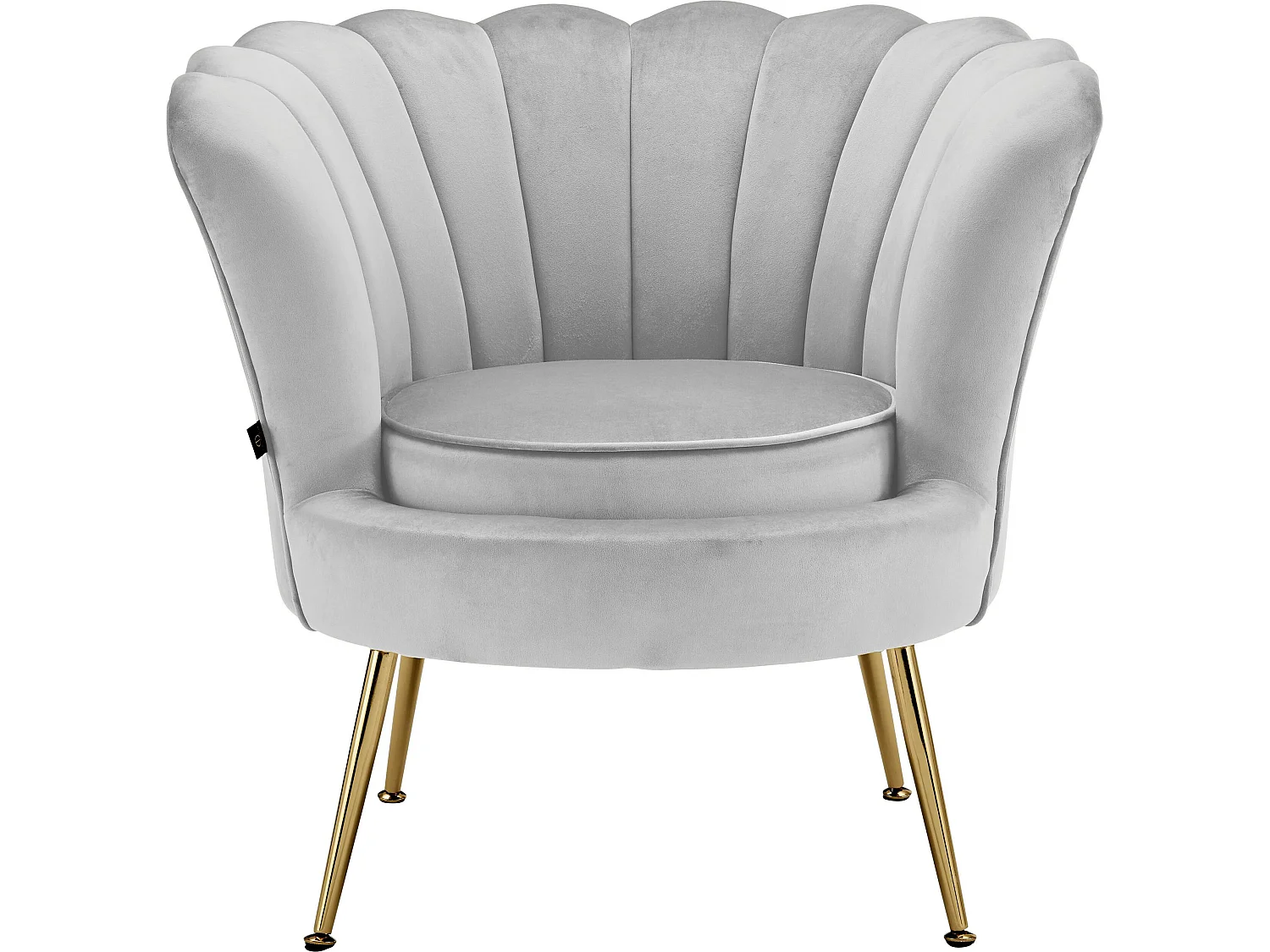 Kelsey | Chaise d'appoint rembourrée en velours gris