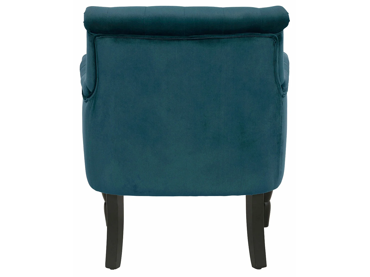 Poltrona decorativa em veludo de petróleo