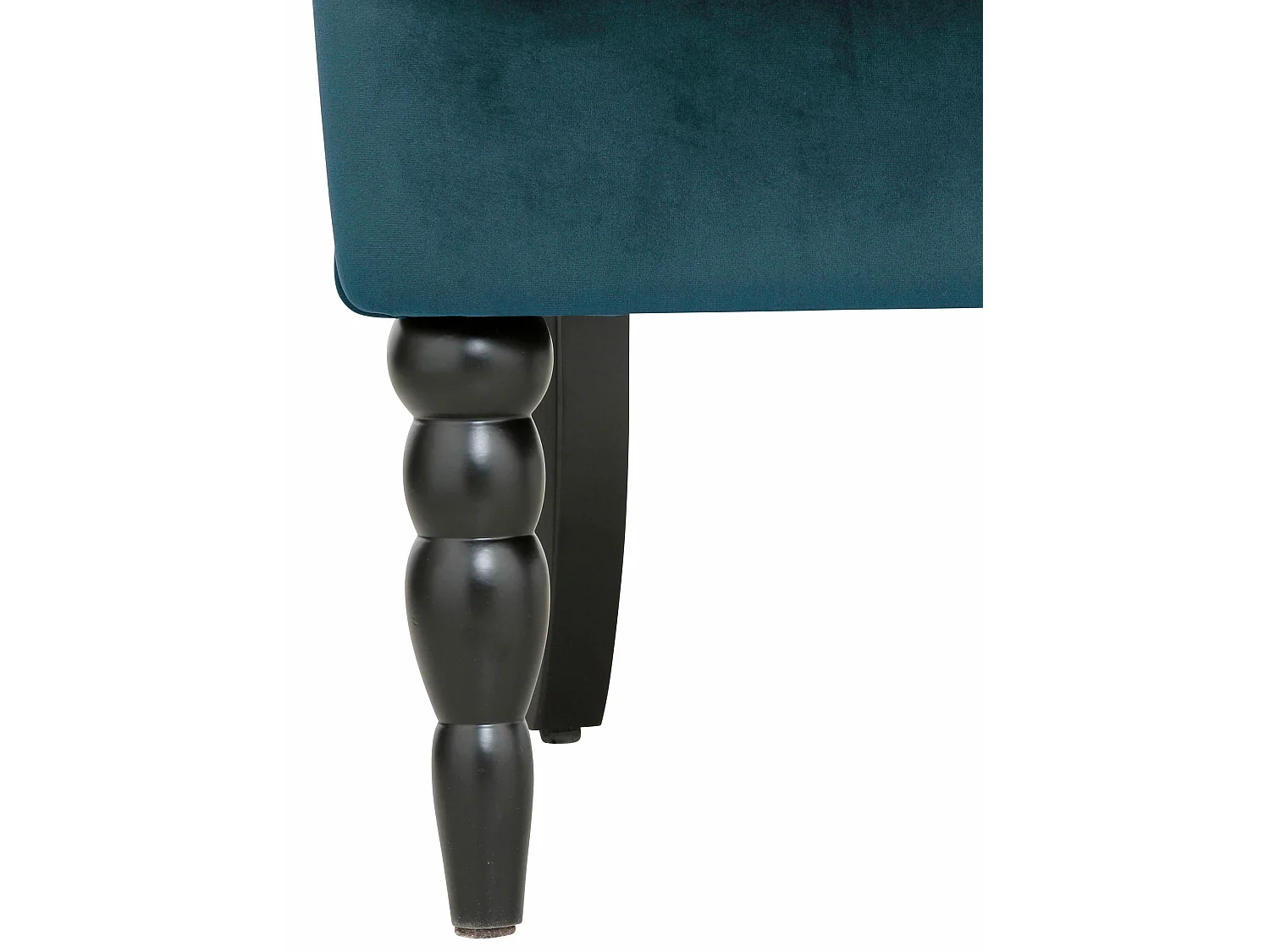 Poltrona decorativa em veludo de petróleo