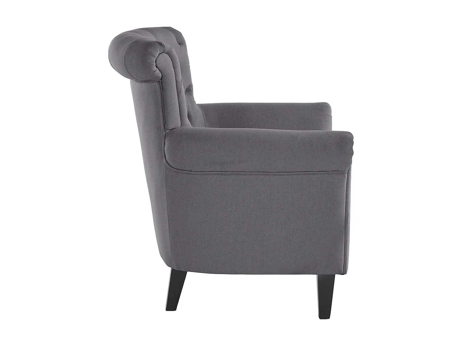 Cooper | Chaise d'appoint rembourrée en tissu gris