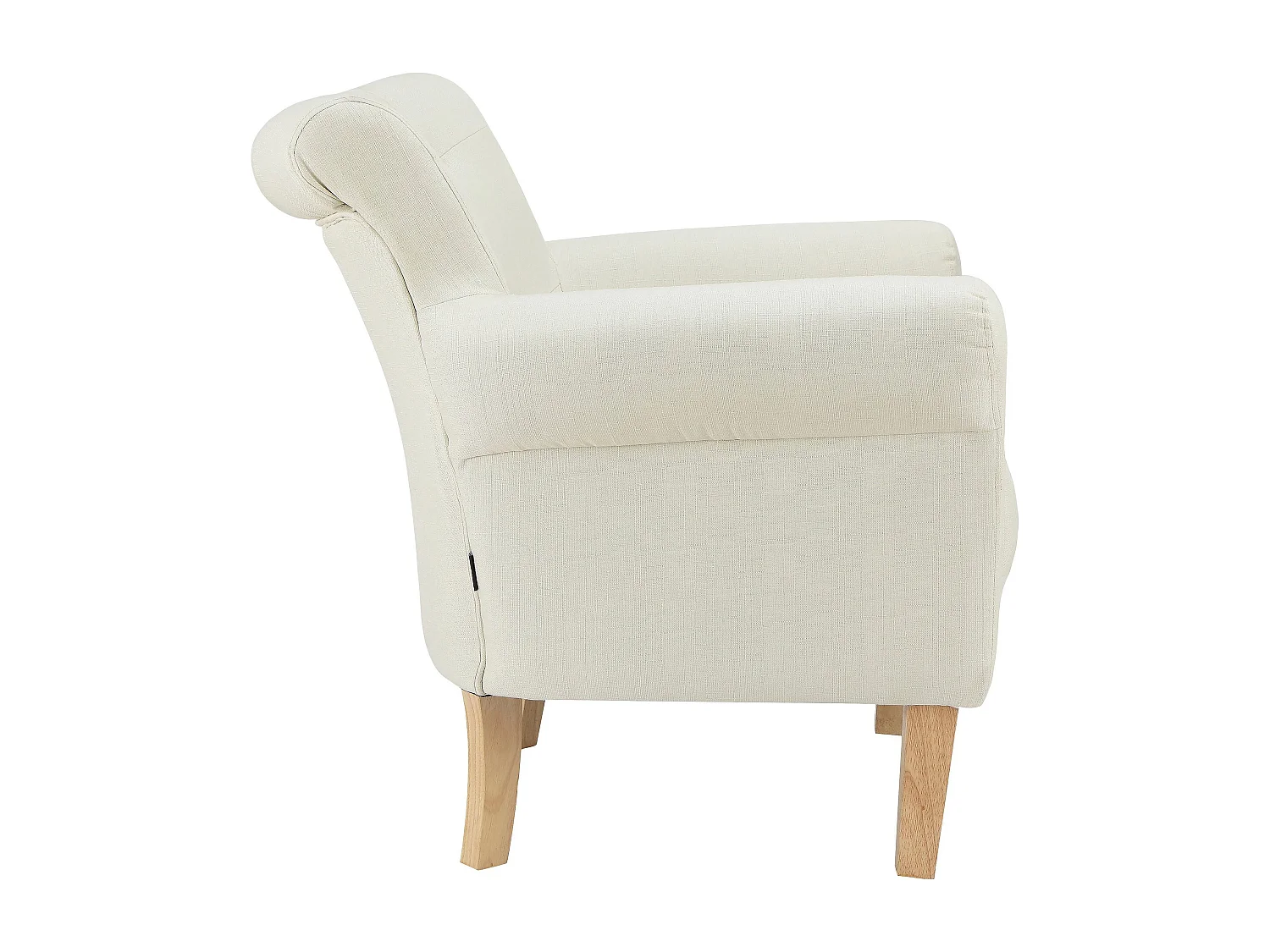 Colton | Chaise d'appoint rembourrée en tissu tissé crème
