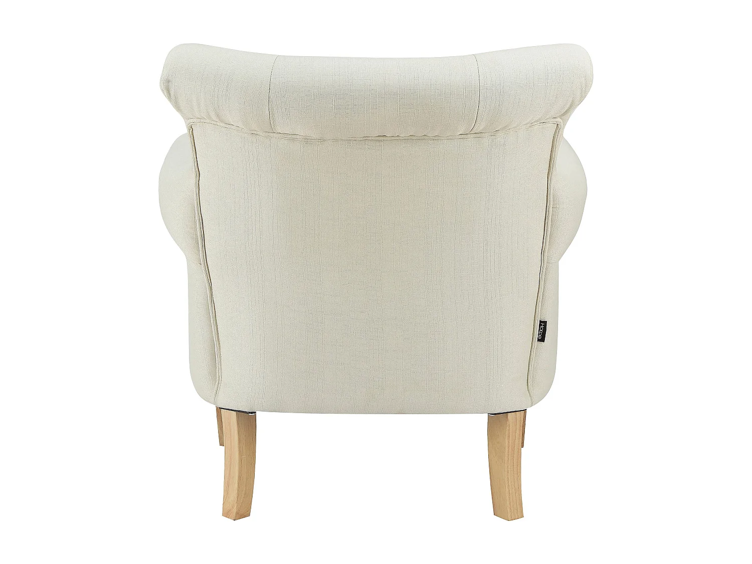 Colton | Chaise d'appoint rembourrée en tissu tissé crème
