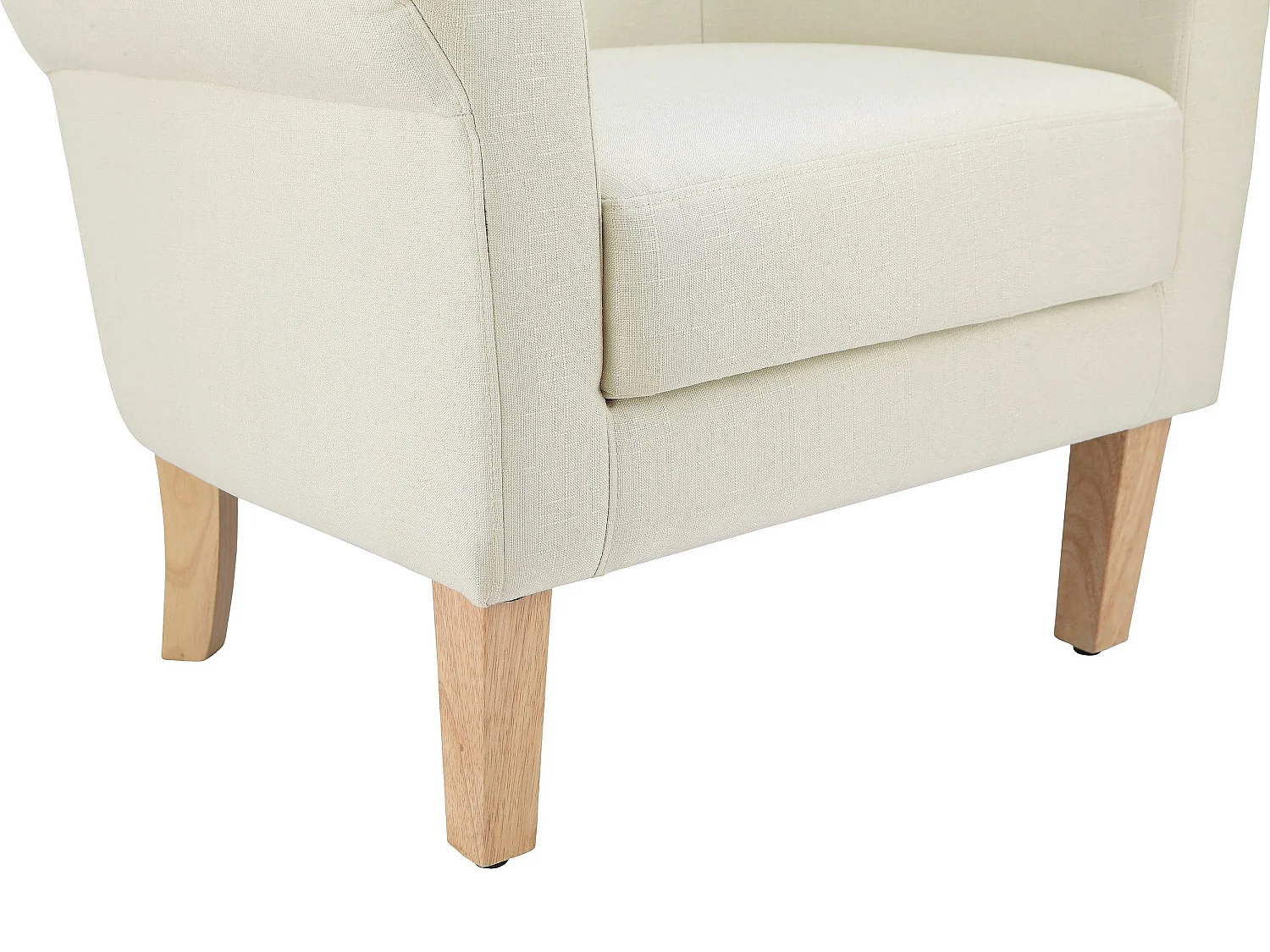 Colton | Chaise d'appoint rembourrée en tissu tissé crème