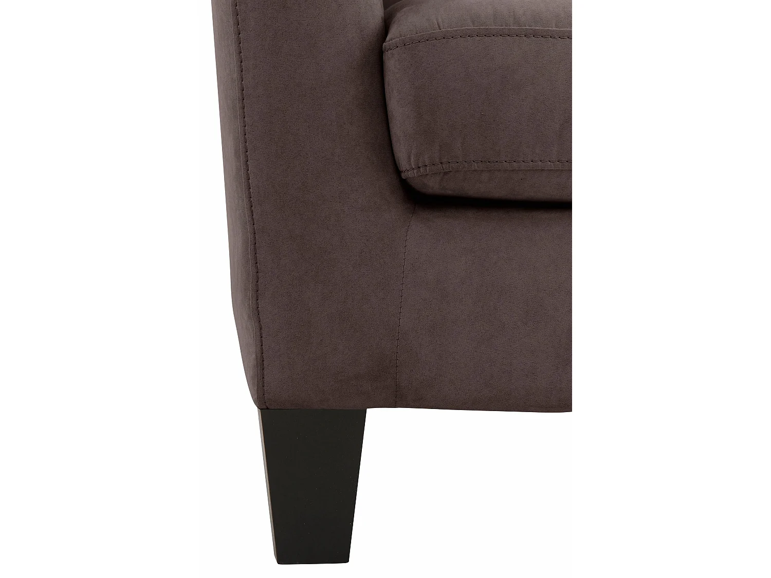 Zhili-Gestoffeerde Accent Stoel met Kruk in Microfiber Bruin