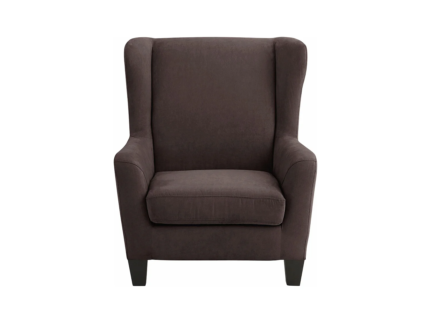 Zhili | Fauteuils rembourrée avec tabouret en microfibre marron