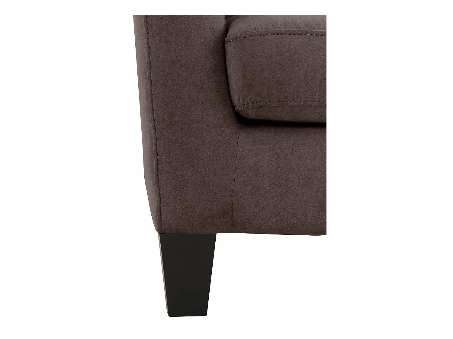 Zhili | Fauteuils rembourrée avec tabouret en microfibre marron