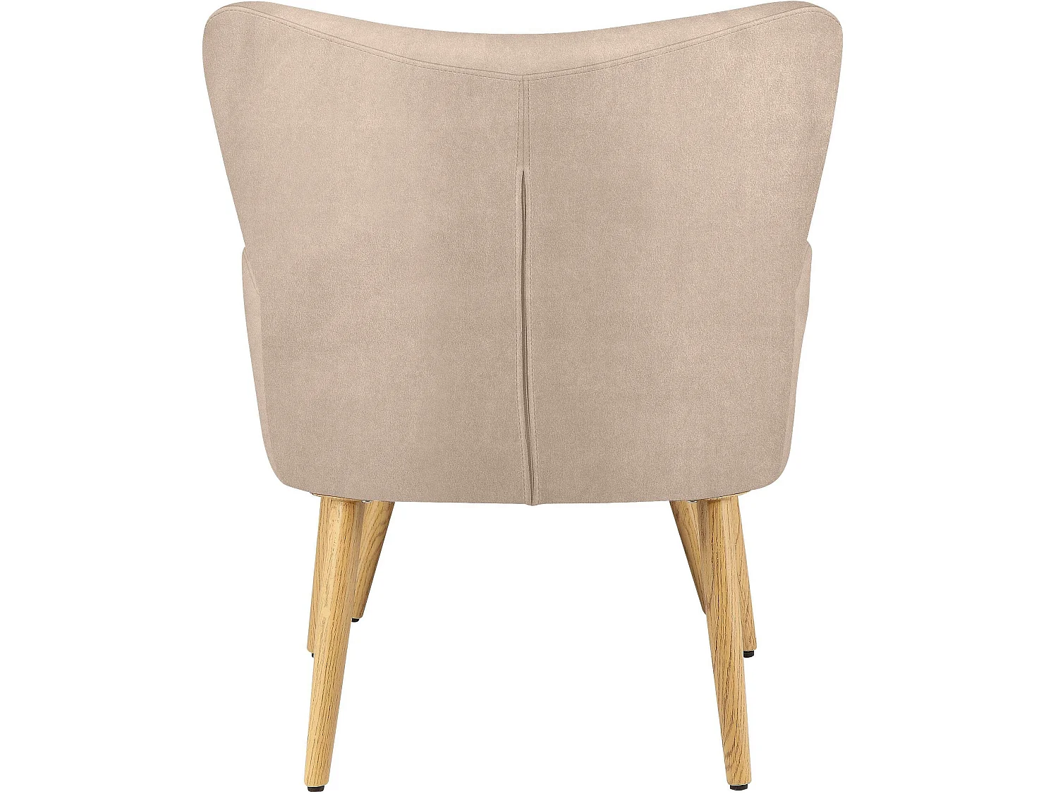 Coco | Chaise d'appoint rembourrée avec tabouret en microfibre crème