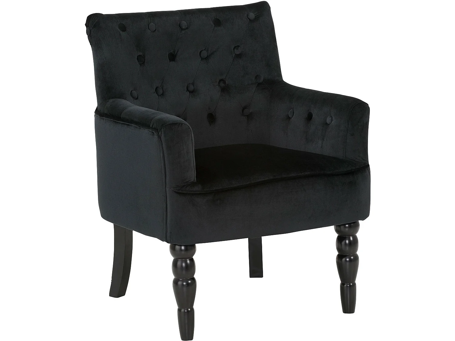 Chaise d'appoint en velours noir