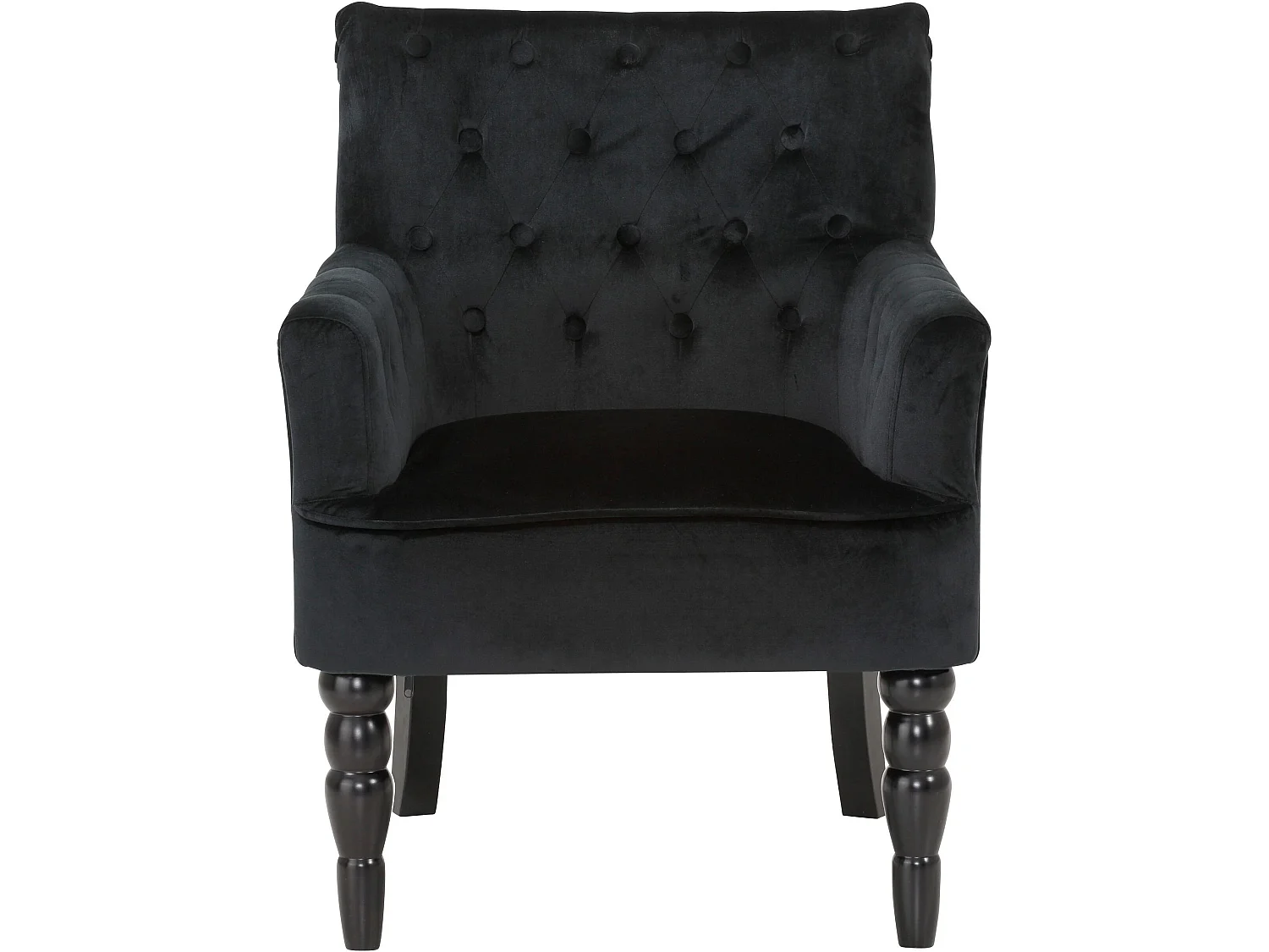 Chaise d'appoint en velours noir