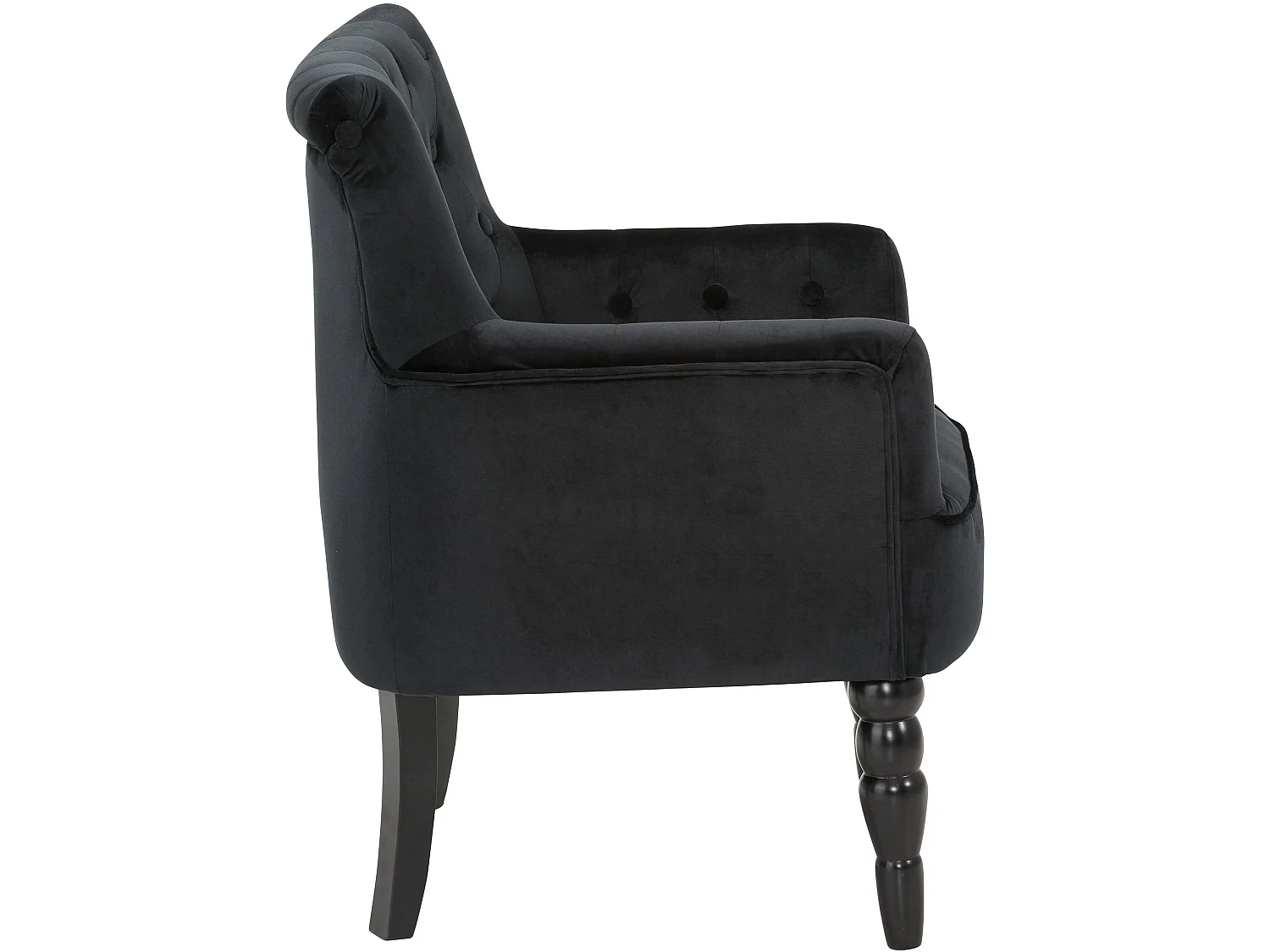 Chaise d'appoint en velours noir