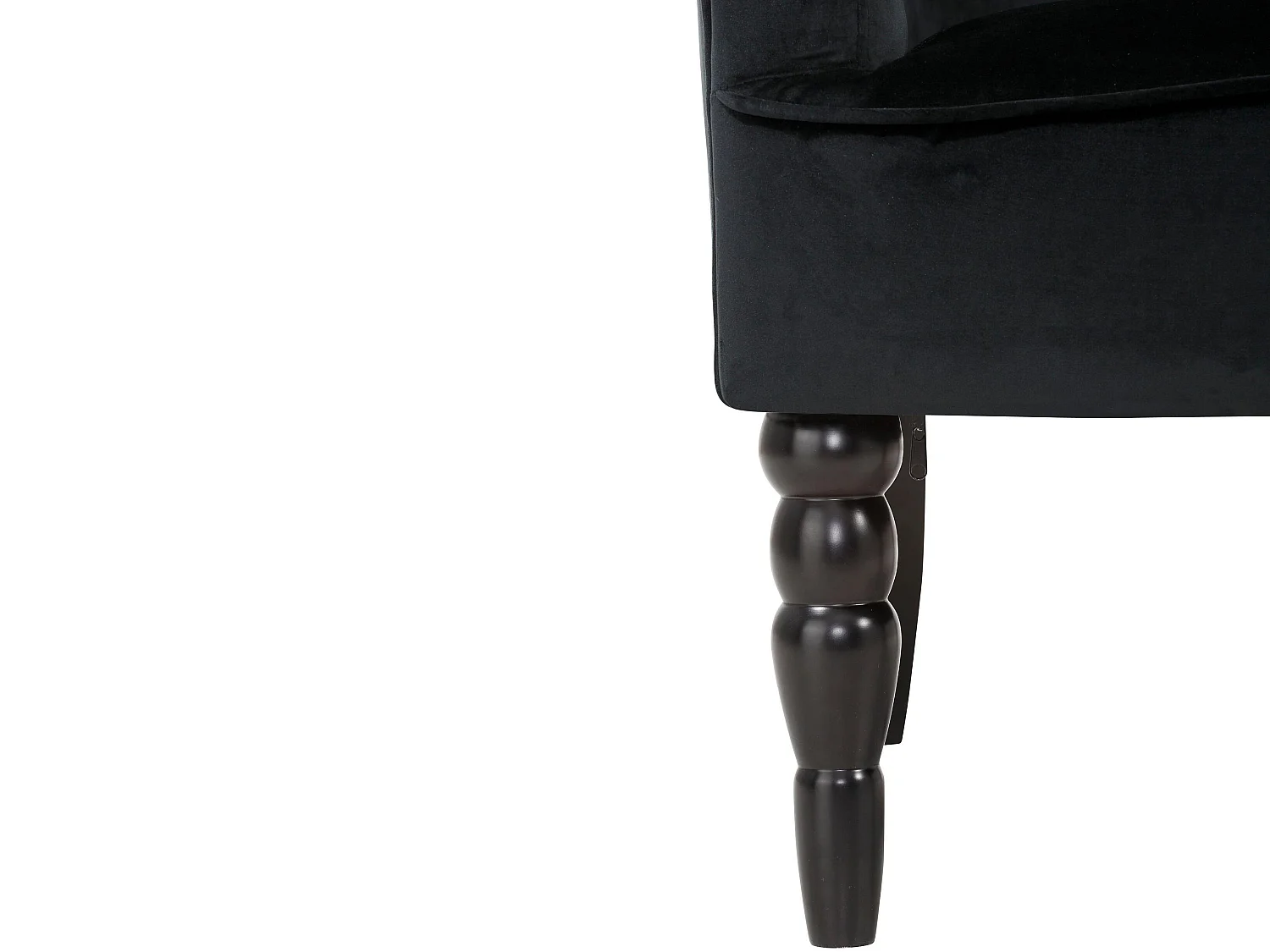 Chaise d'appoint en velours noir