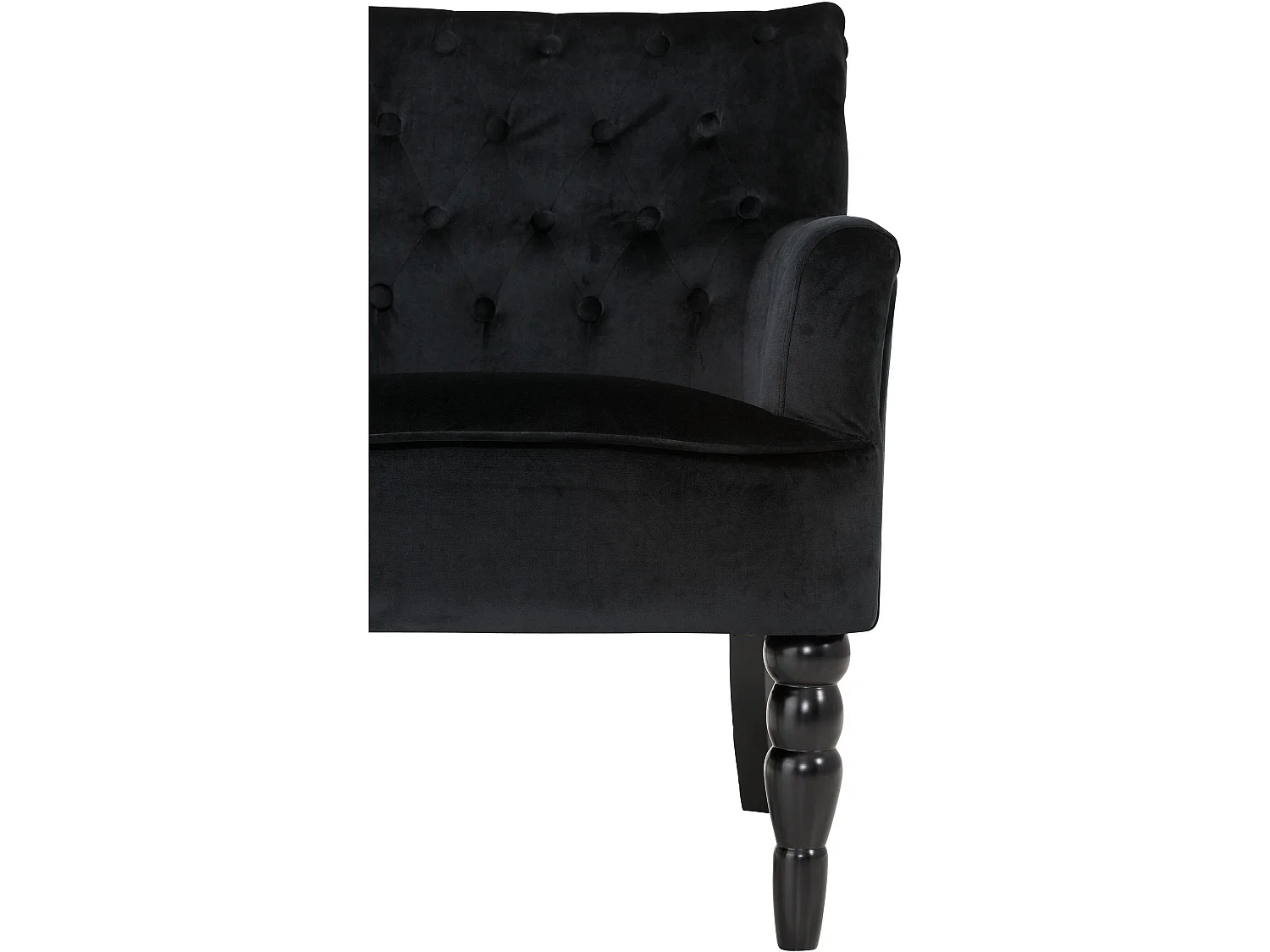 Chaise d'appoint en velours noir