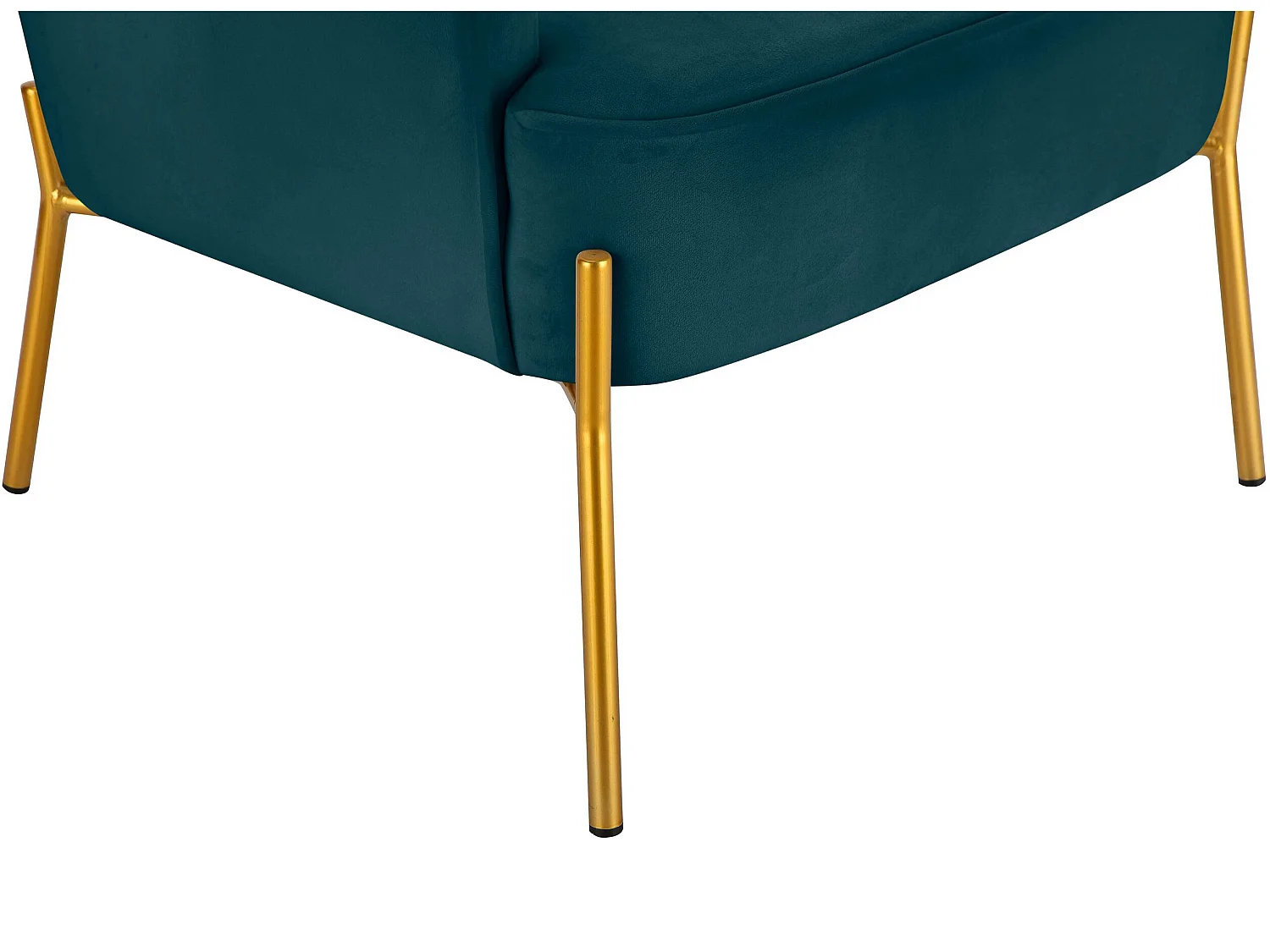 Runa | Chaise d'appoint rembourrée en velours pétrole