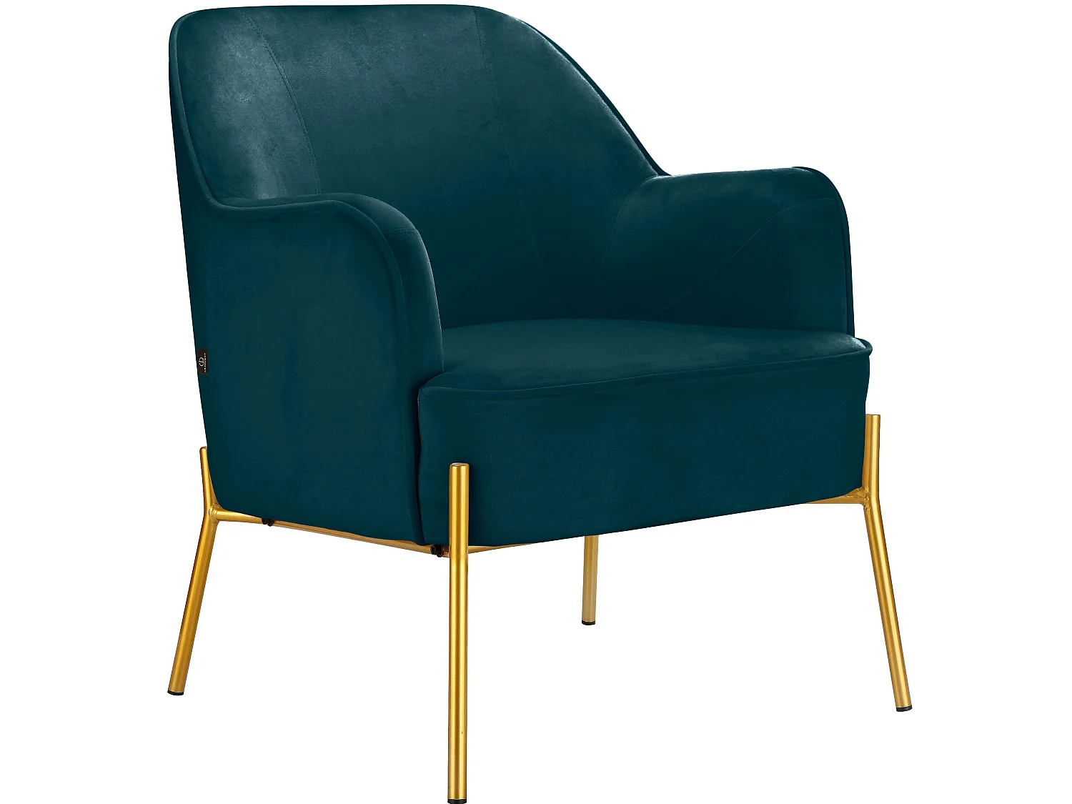 Runa | Chaise d'appoint rembourrée en velours pétrole