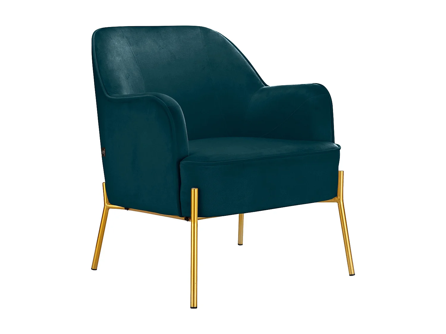 Runa | Chaise d'appoint rembourrée en velours pétrole