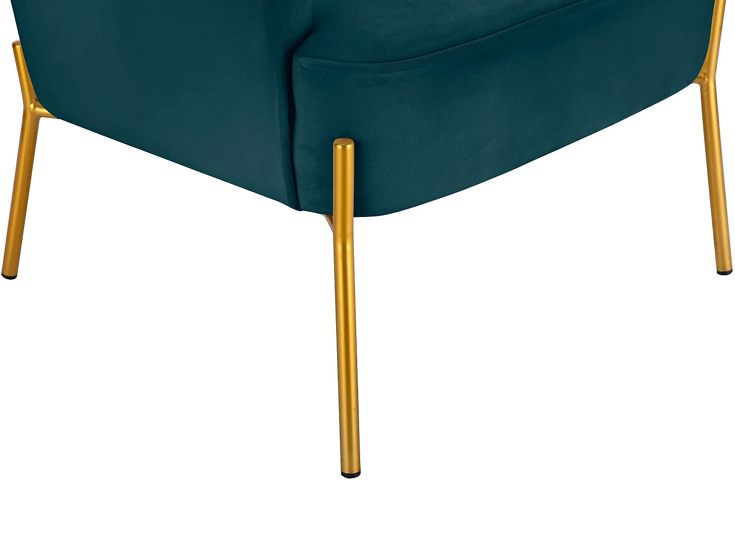 Runa | Chaise d'appoint rembourrée en velours pétrole