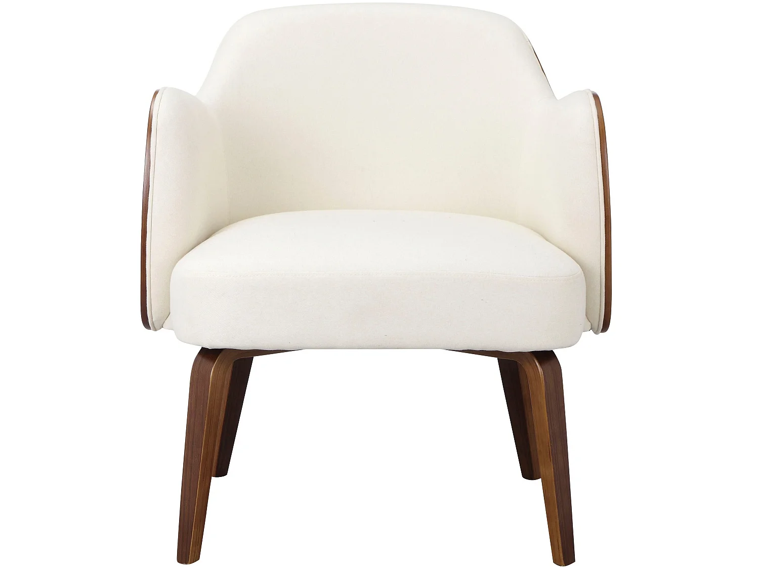 Haruko | Chaise d'appoint rembourrée en crème dolly teddy