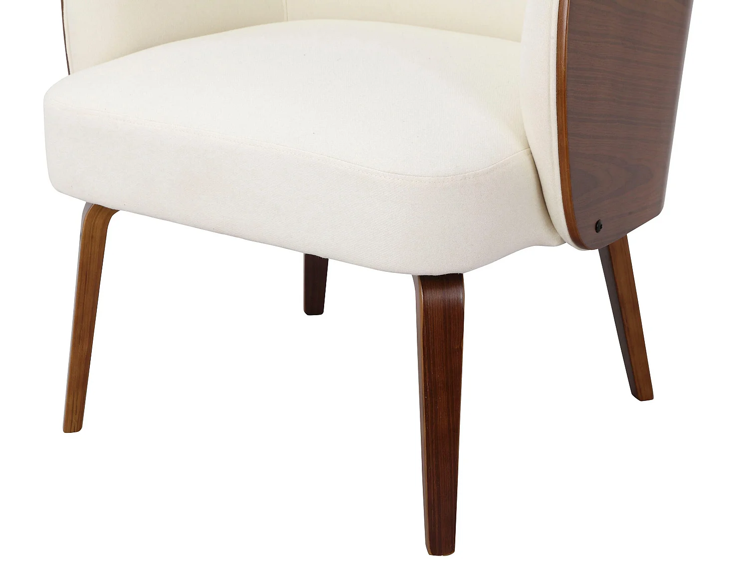 Haruko | Chaise d'appoint rembourrée en crème dolly teddy