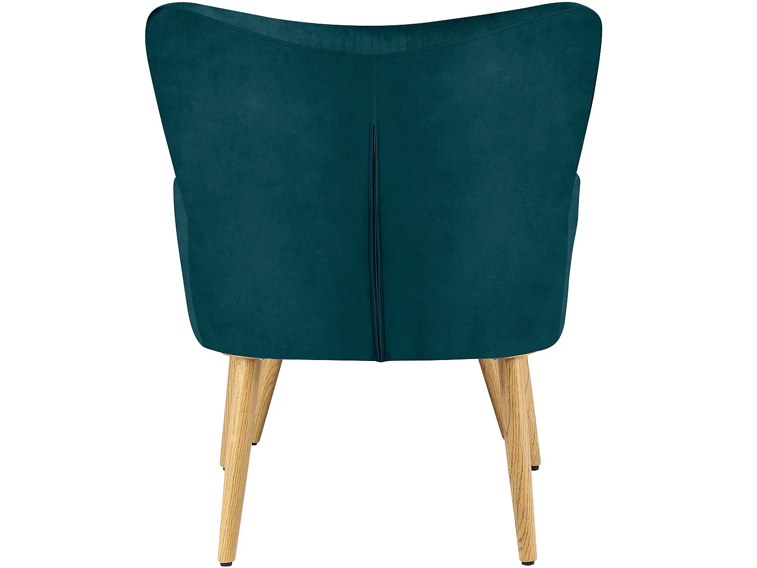 Coco | Chaise d'appoint rembourrée avec tabouret en velours pétrole