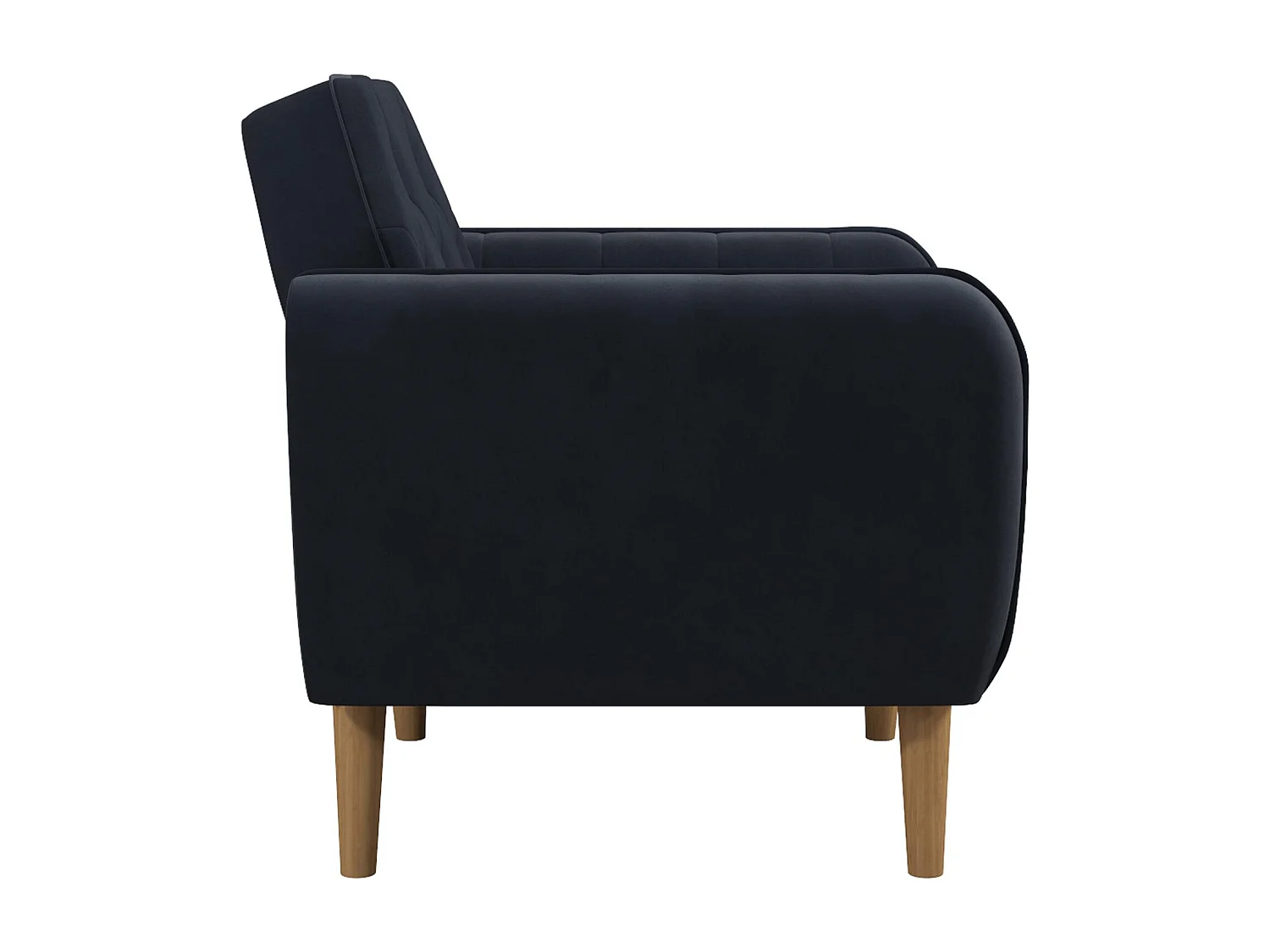 Gepolsterter Akzentstuhl aus Samt, blau