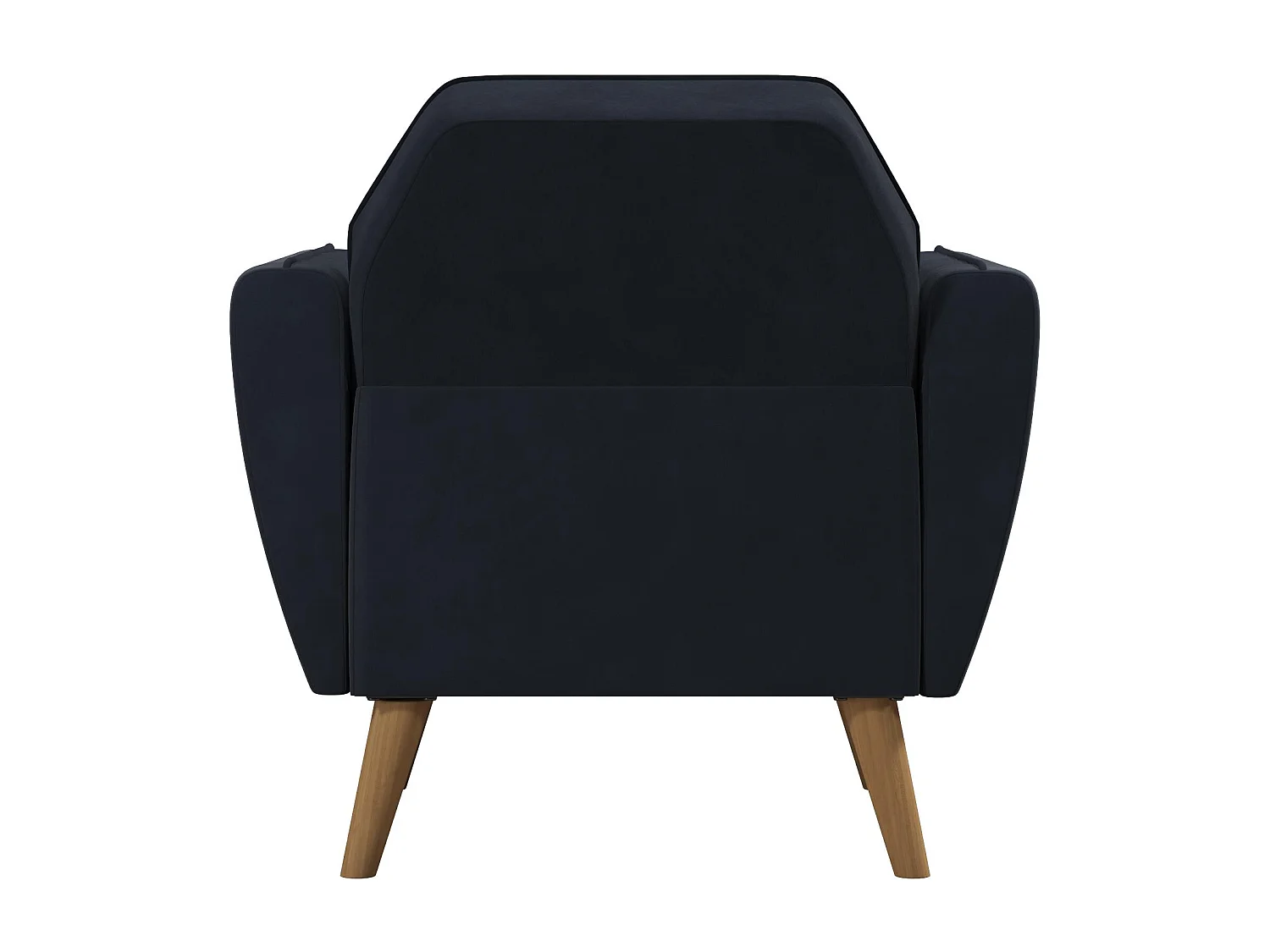 Gepolsterter Akzentstuhl aus Samt, blau