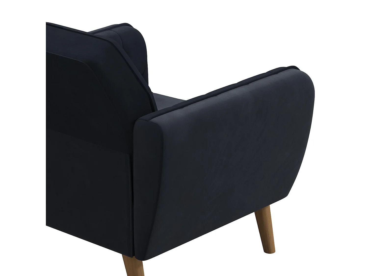 Gepolsterter Akzentstuhl aus Samt, blau