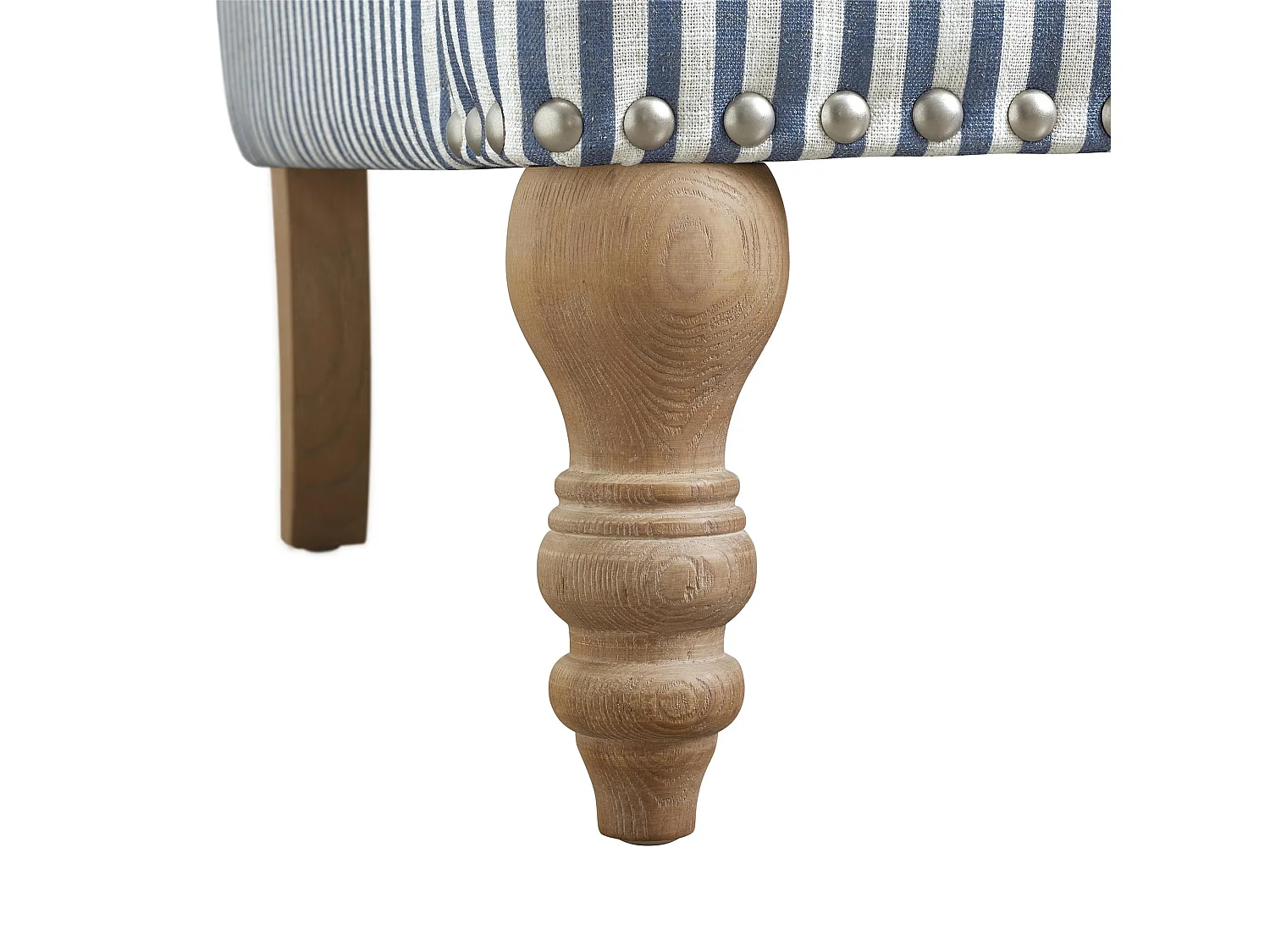 Jaya | Fauteuils en tissu rayé bleu