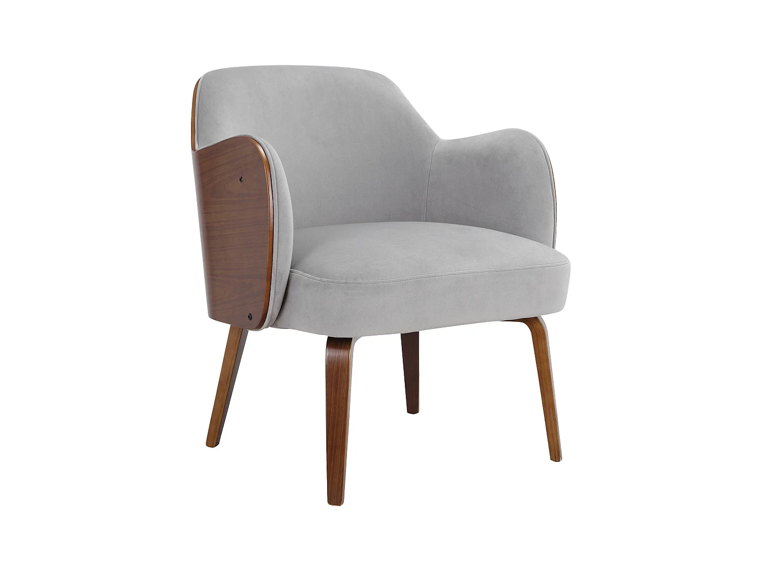 Haruko | Fauteuils en tissu gris clair