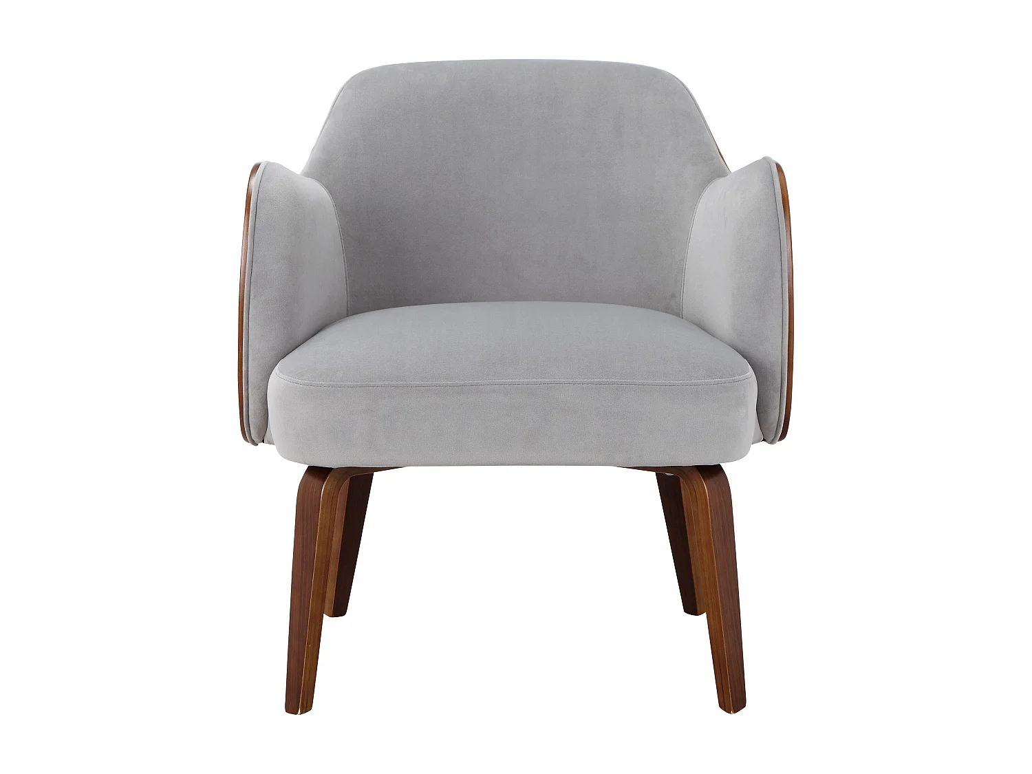 Silla decorativa tapizada en dolly teddy gris claro