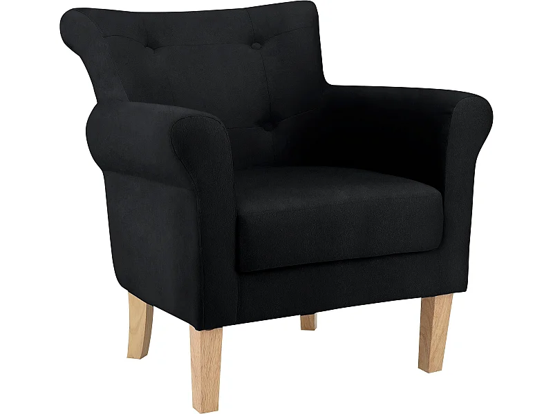 Cadeira de café estofada em tecido cinzento