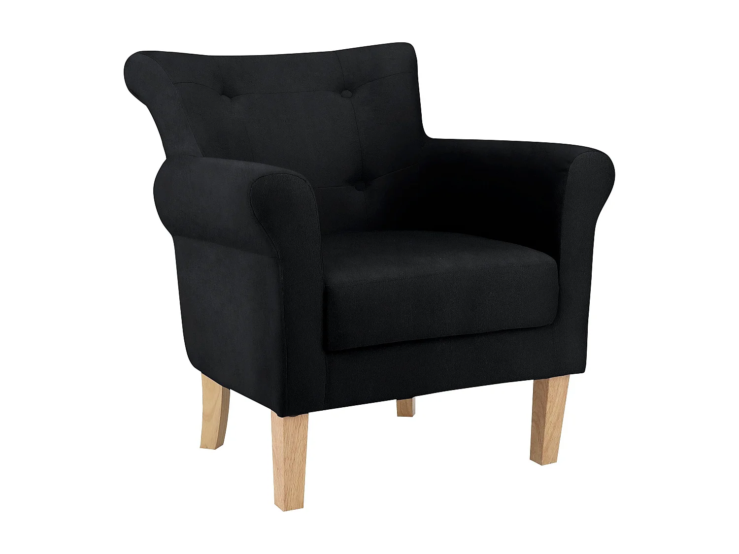 Gepolsterter Akzentstuhl aus gewebtem Stoff Grau