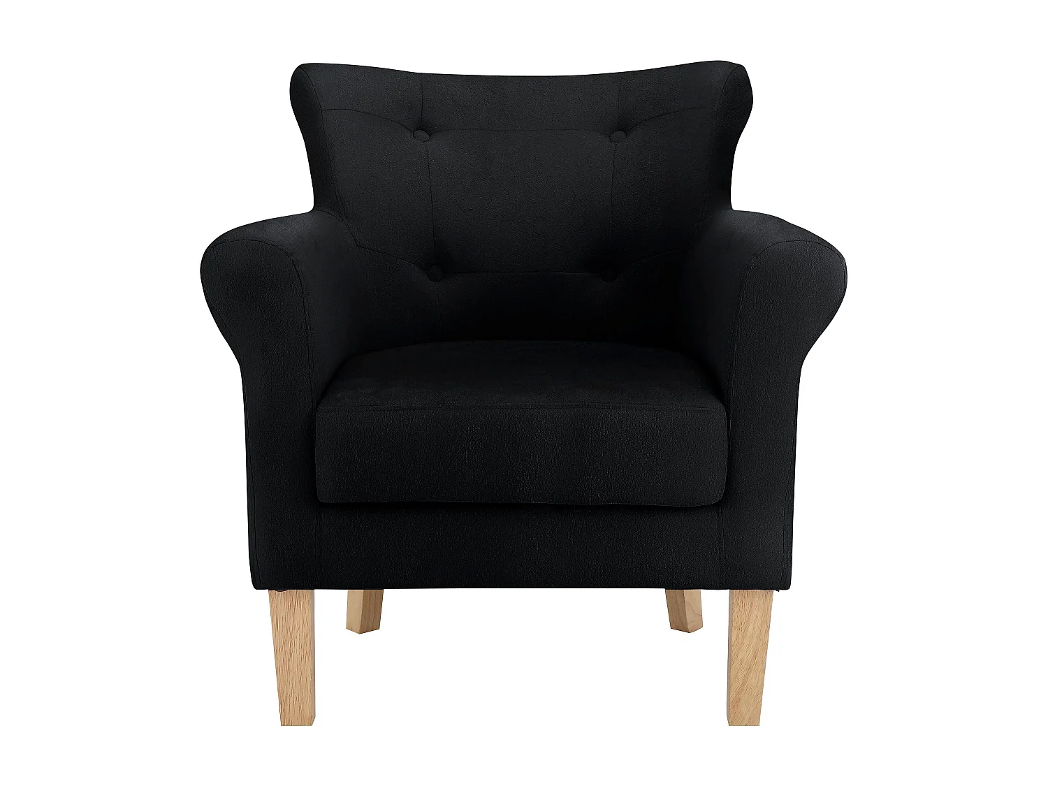 Gepolsterter Akzentstuhl aus gewebtem Stoff Grau