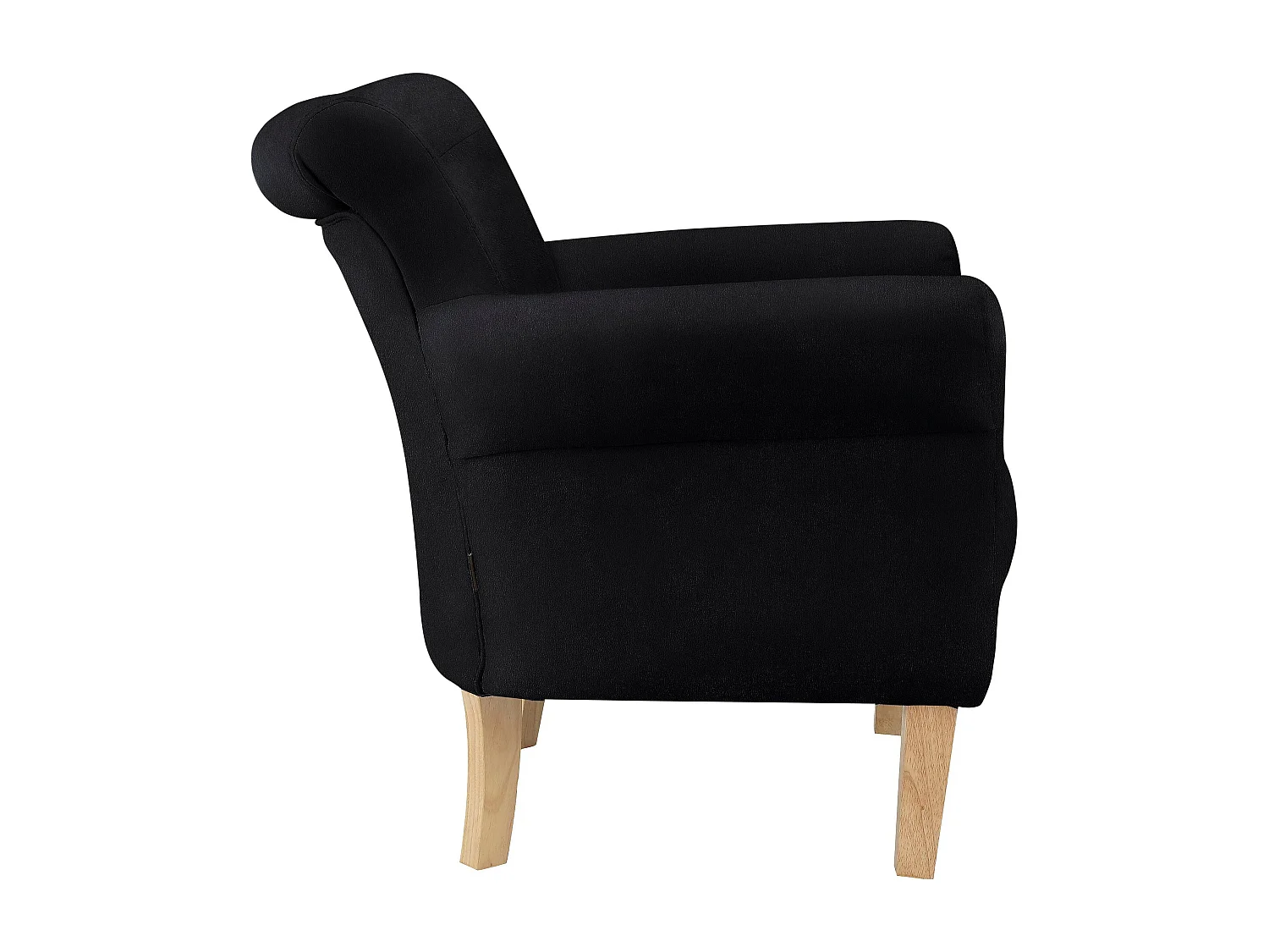 Gepolsterter Akzentstuhl aus gewebtem Stoff Grau