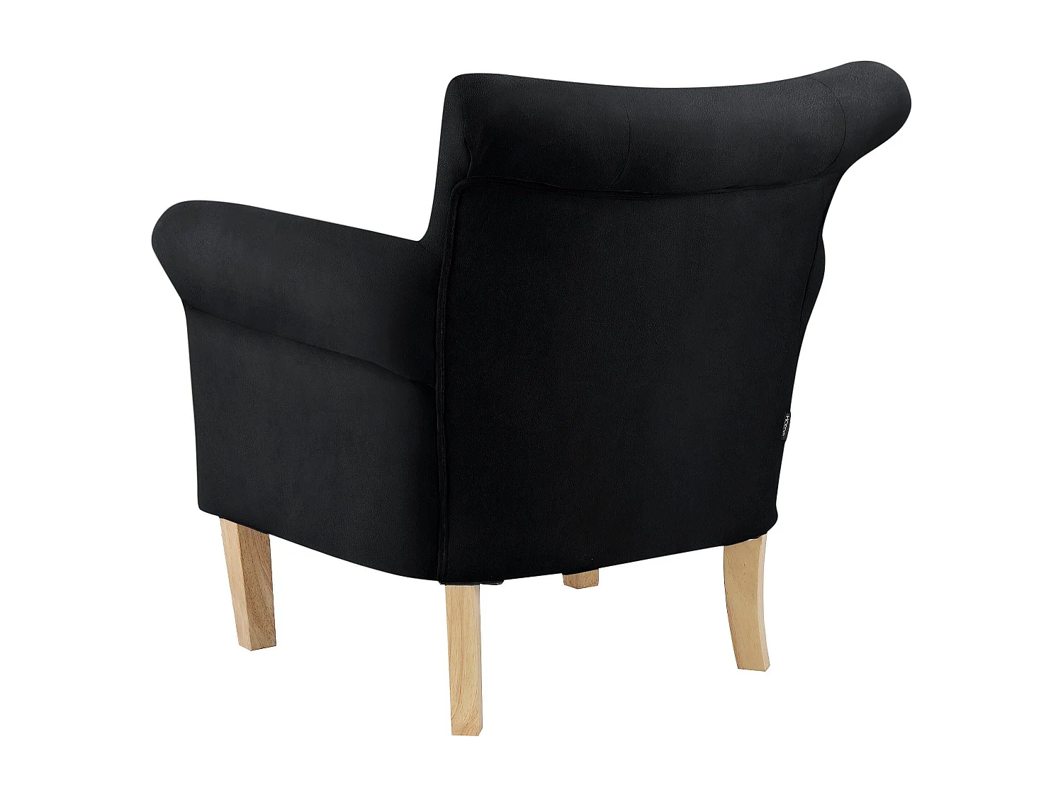 Gepolsterter Akzentstuhl aus gewebtem Stoff Grau