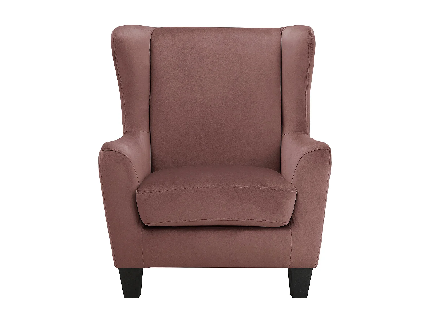 Silla decorativa tapizada con taburete en terciopelo rosa