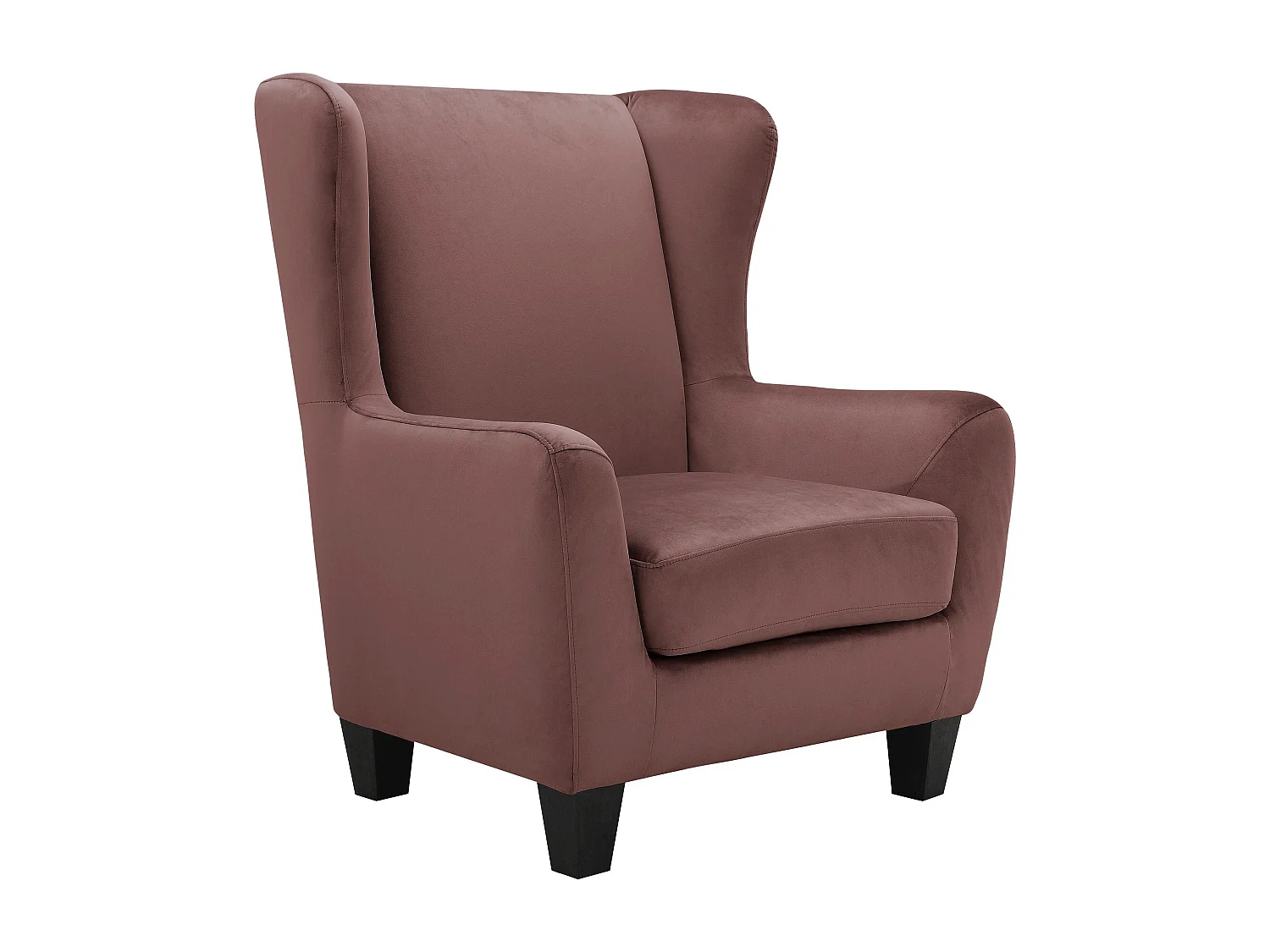 Zhili | Chaise d'appoint rembourrée avec tabouret en velours rose