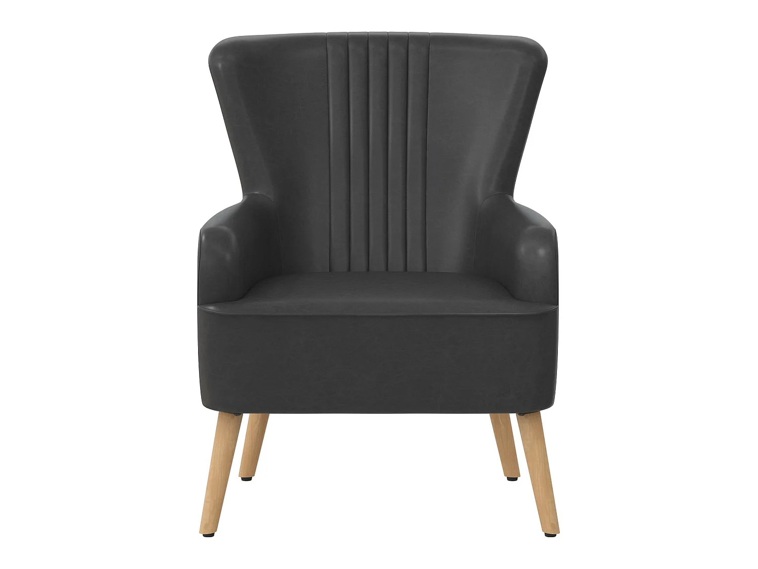 Chaise tapissée en tissu gris foncé