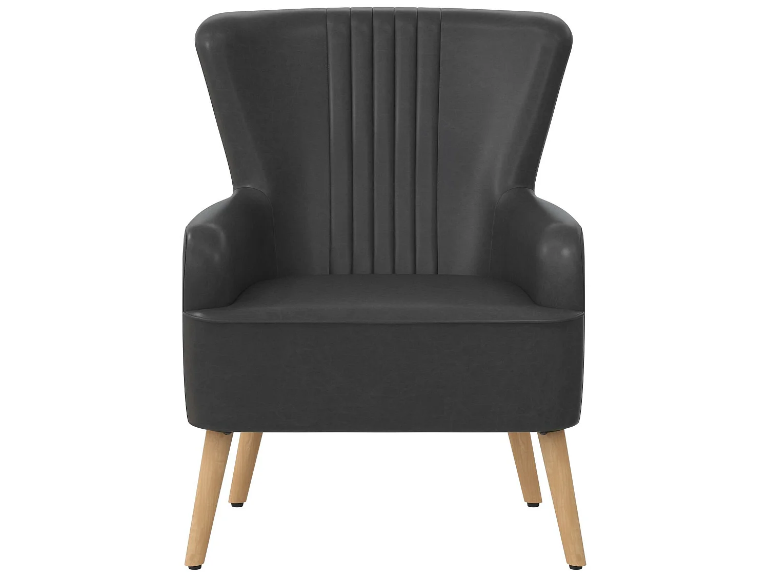 Chaise tapissée en tissu gris foncé