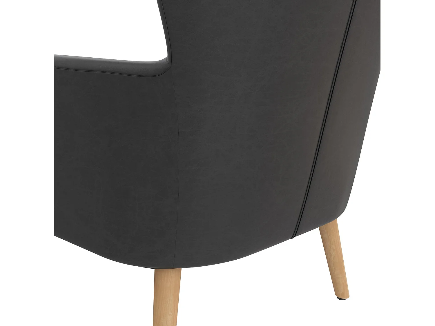 Chaise tapissée en tissu gris foncé