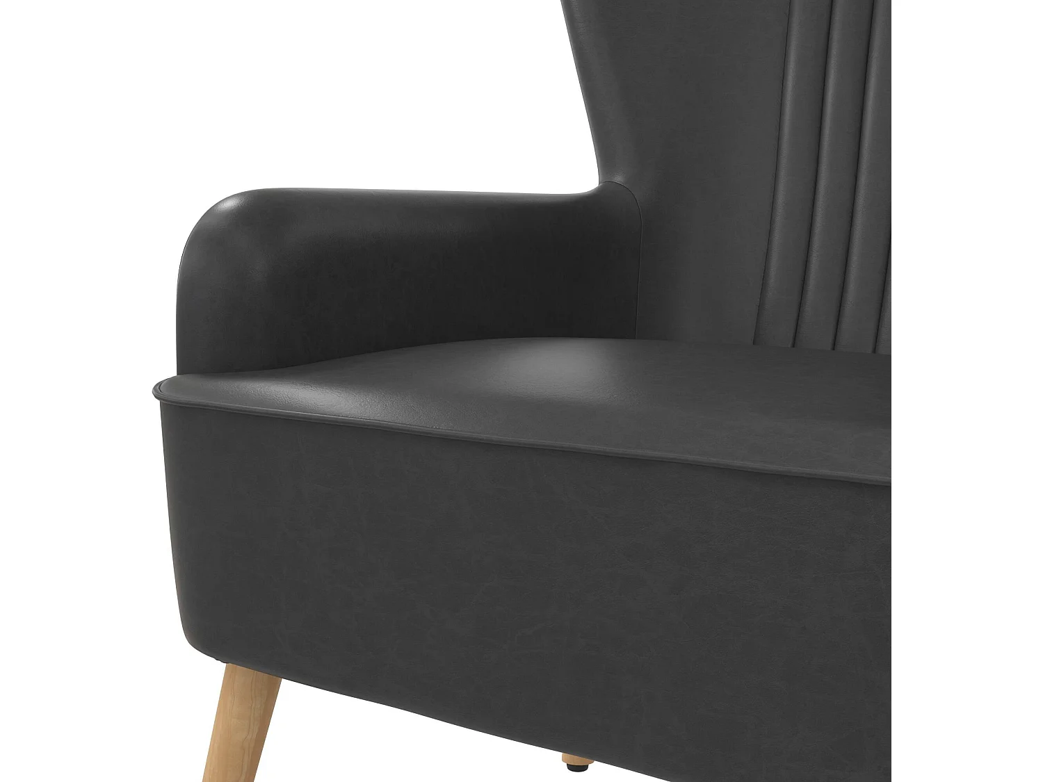 Chaise tapissée en tissu gris foncé