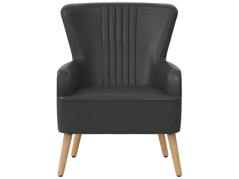 Beklede accentstoel in stof donkergrijs