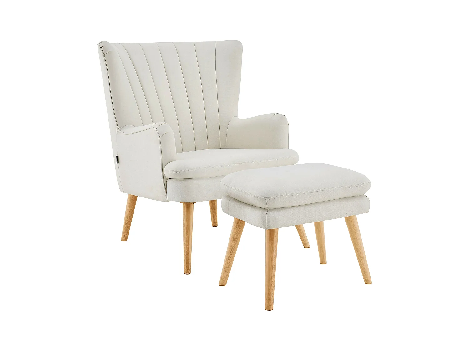 Zenia | Chaise d'appoint rembourrée en PU crème