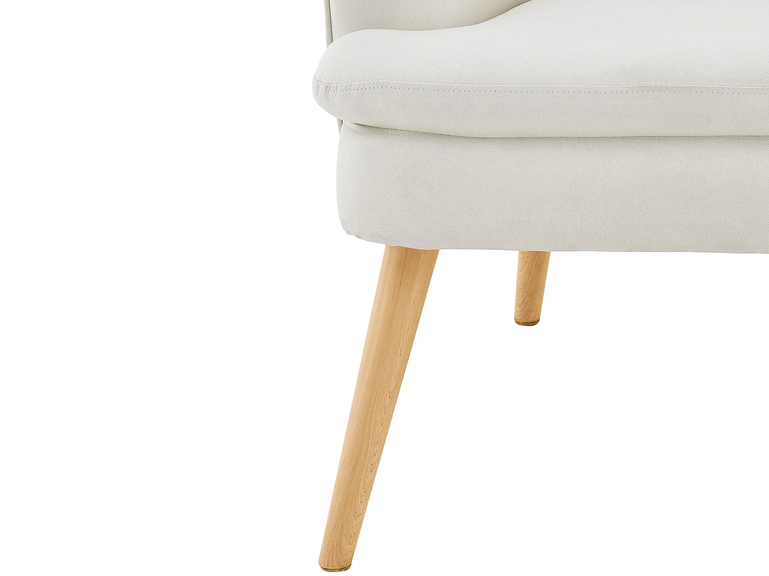 Zenia | Chaise d'appoint rembourrée en PU crème