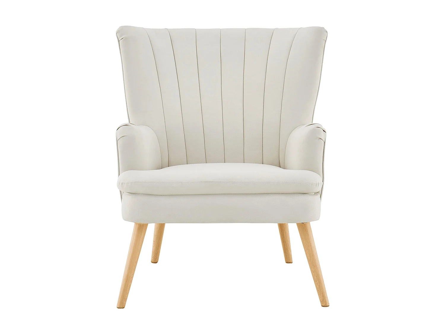 Zenia | Chaise d'appoint rembourrée en PU crème