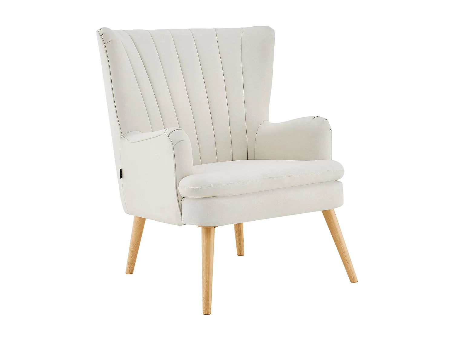 Zenia | Chaise d'appoint rembourrée en PU crème