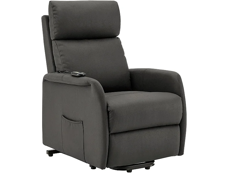 Sillón reclinable en tela antracita