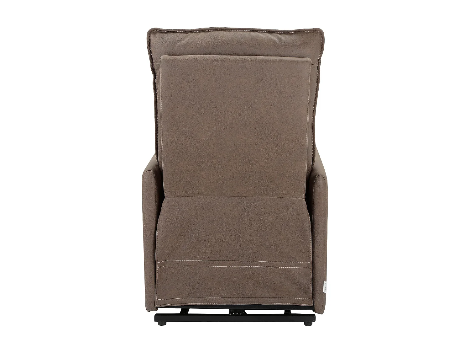 Poltrona reclinabile con alzata elettrica e alzata in PU cappucino