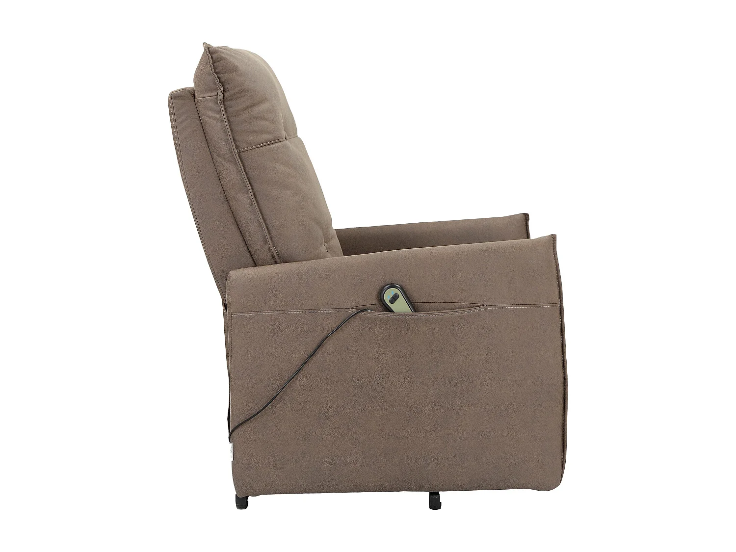 Poltrona eléctrica reclinável e poltrona elevatória em PU cappuccino